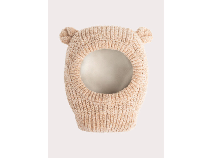 Cagoule couleur noisette pour bébé fille