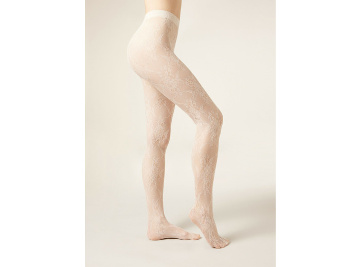 Collant en Dentelle à Fleurs