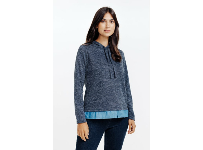 Tee-shirt à capuche et manches longues