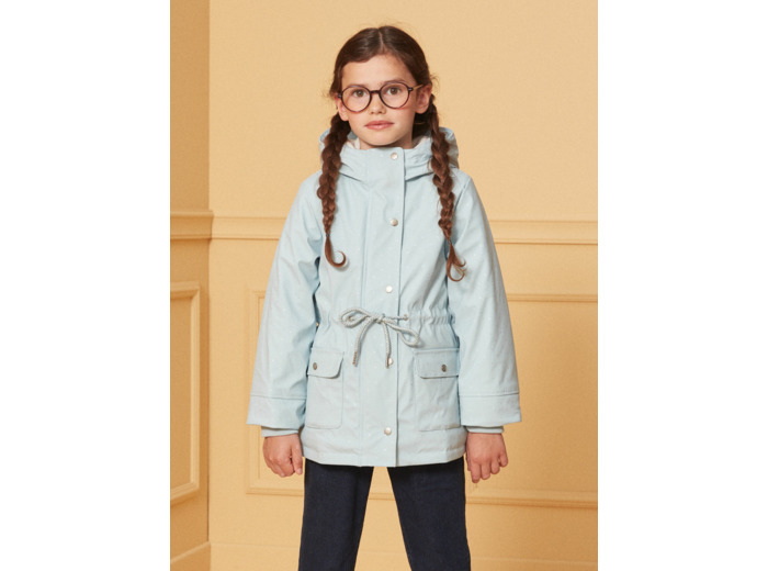 Ciré bleu à capuche