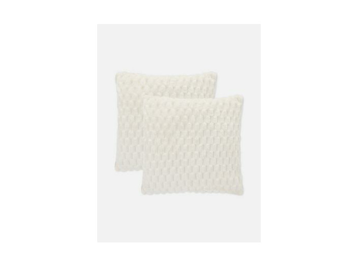 Lot de 2 coussins texturés effet nid d’abeille