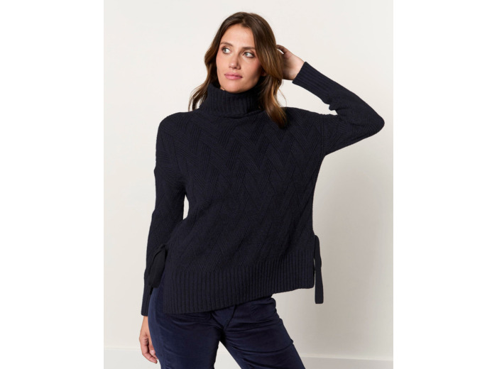 Pull épais uni MARINE Femme