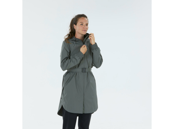 Veste longue imperméable de randonnée - Raincut Long - Femme
