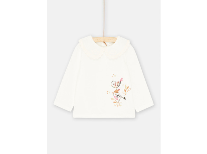 T-shirt blanc à manches longues