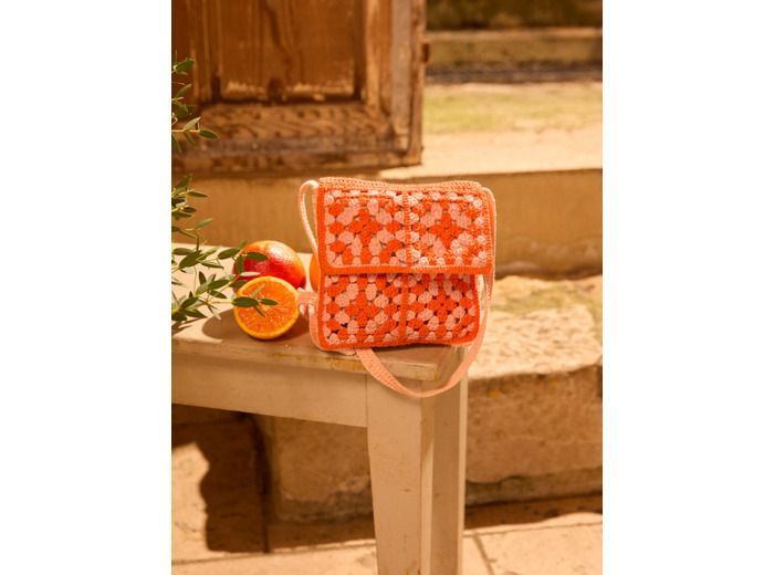 Sac orange en crochet