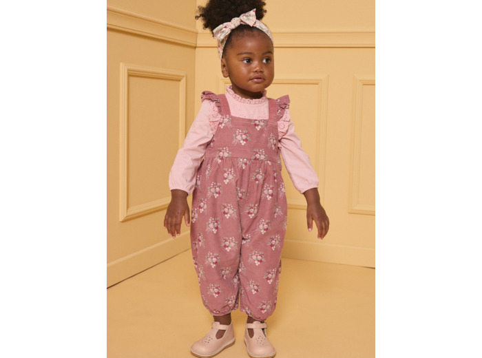 Salopette longue imprimé fleurs