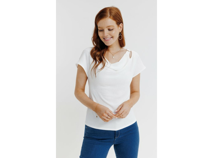 Tee-Shirt Uni Col Bénitier