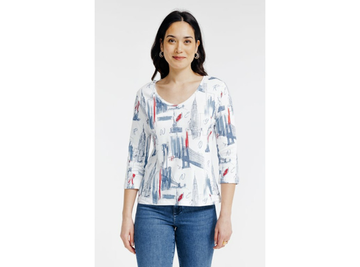 Tee-shirt imprimé manches 3/4