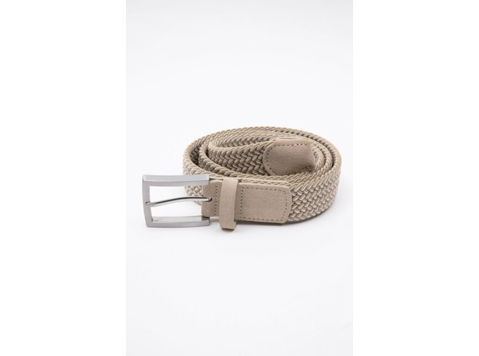 Ceinture tressée homme à boucle