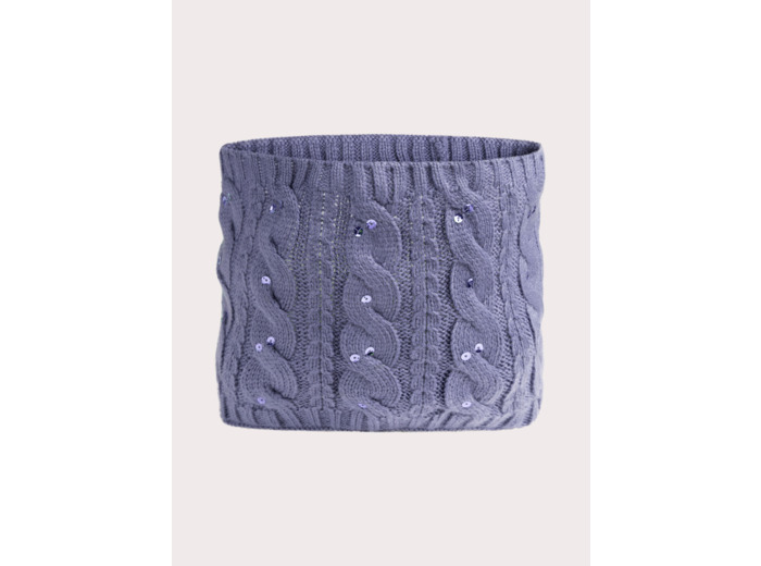 Snood violet à sequins pour fille