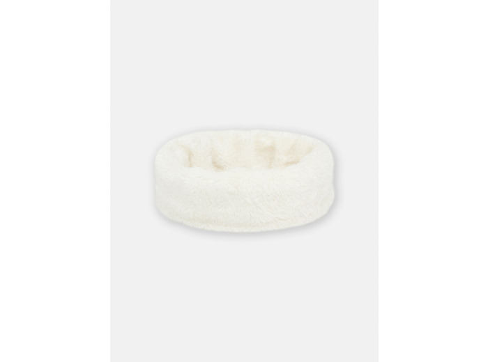 Snood fausse fourrure écru réversible pour fille