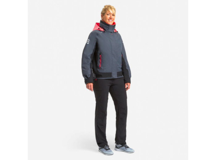 Blouson de régate bateau femme Race 500 gris rose