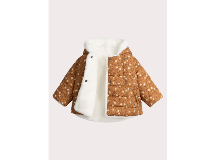 Doudoune révérsible à capuche pour bébé fille