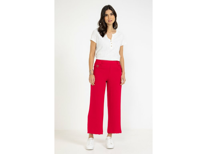 Pantalon fluide large avec ceinture
