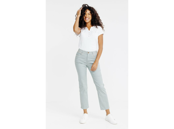 Pantalon en polyester recyclé brodé