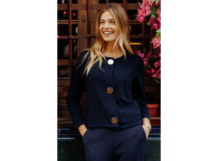 Cardigan avec fermeture gros boutons