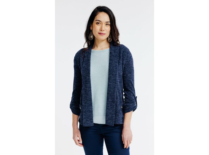 Cardigan manches retroussables