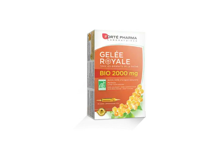 Forte Pharma Gelée Royale Bio 2000 Mg Solution Buvable 20 Ampoules De 15 Ml