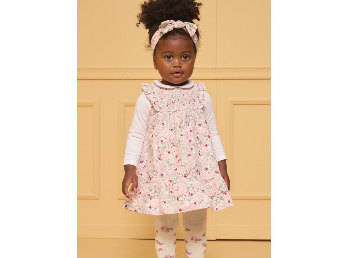 Robe fleuri à smocks