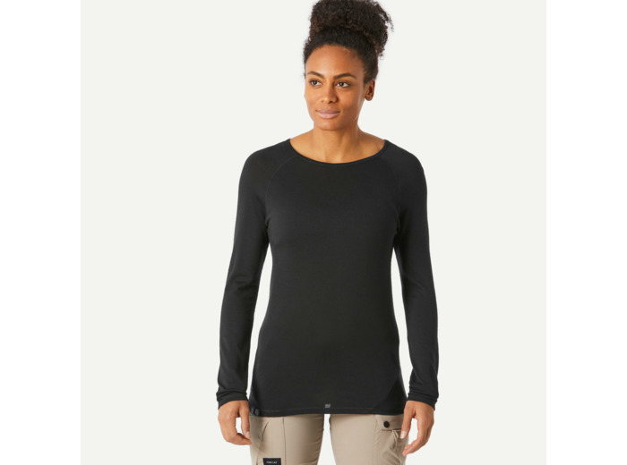 T-shirt 100% laine mérinos manche longue - MT500 - Femme