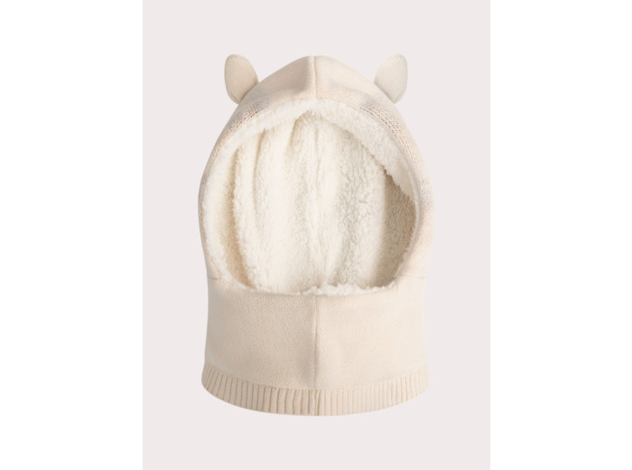 Cagoule beige animation tigre pour fille