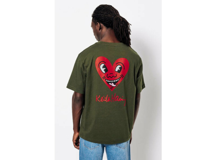 Tee shirt licence Keith Haring - Vert kaki