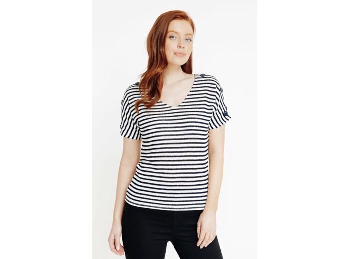 Pull rayures all over