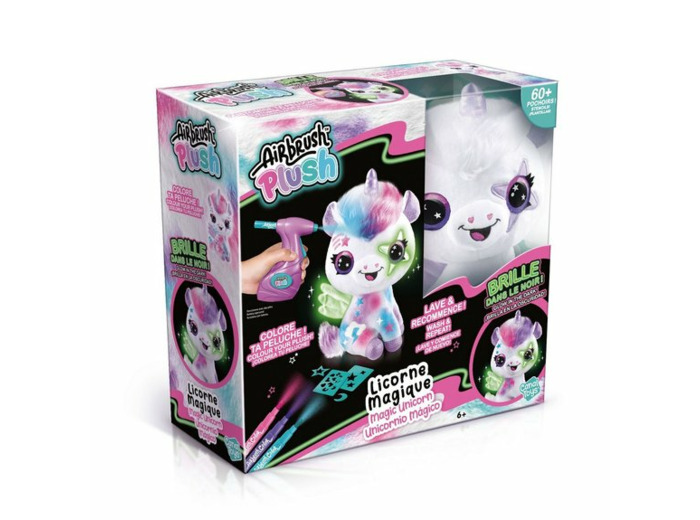 AIRBRUSH MA PELUCHE LICORNE PHOSPHORESCENTE