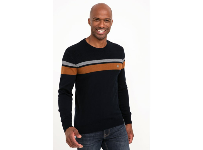 Pull col rond rayé stripe