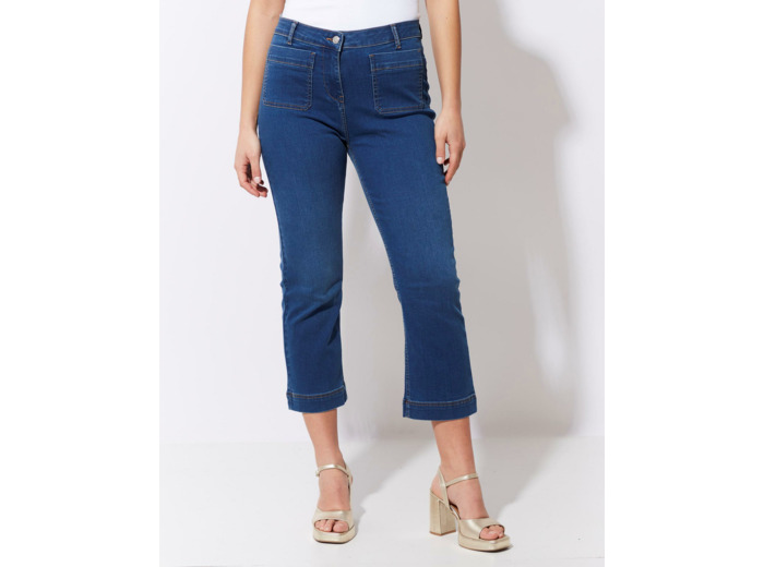 Jean cropped droit BLEU Femme