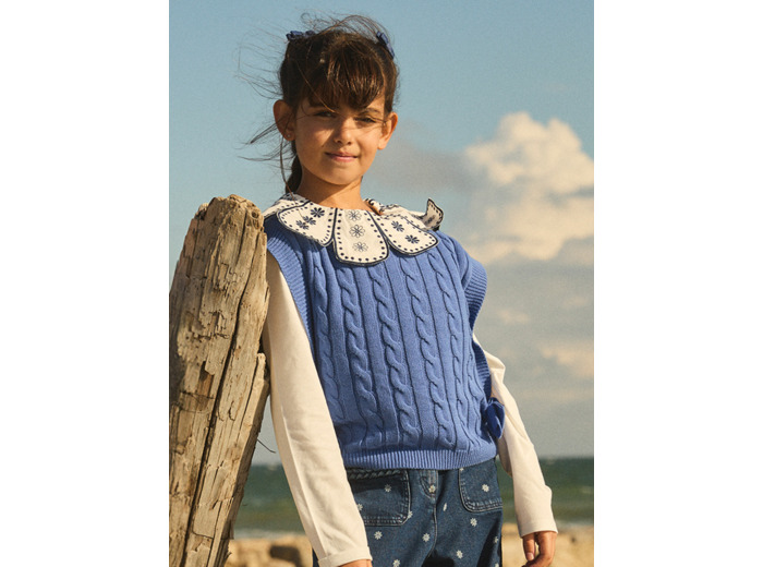 Pull Torsadé sans manches