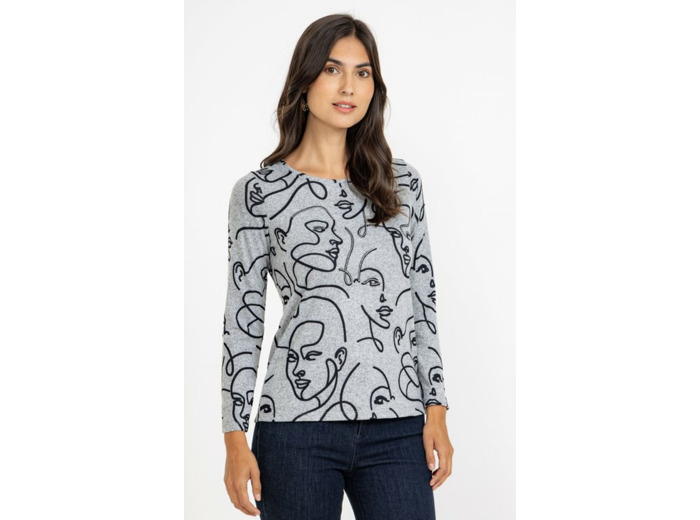 Tee-shirt imprimé manches longues