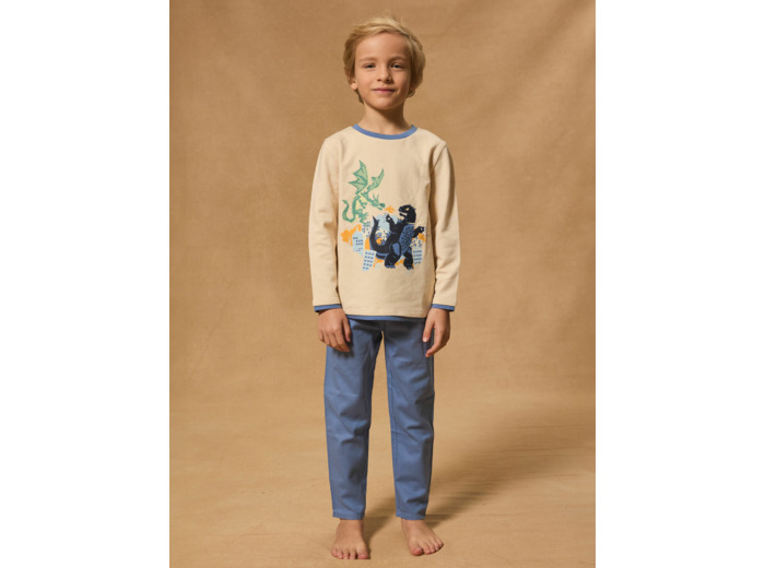 Pyjama Dragon en molleton gratté