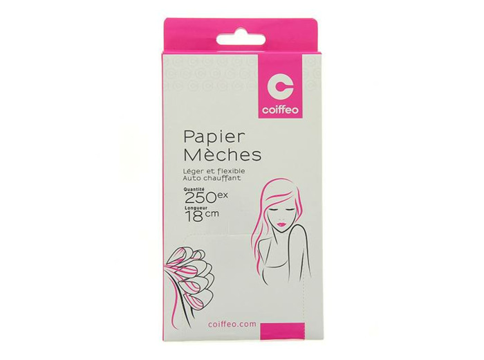 Lot 250 papiers mèches 10x18cm