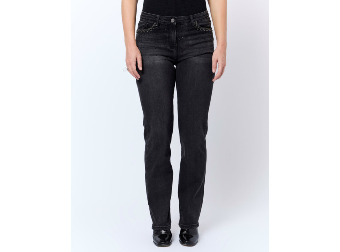 Jean long droit NOIR Femme