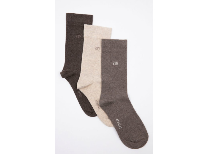 Lot 3 paires chaussettes unies mix ATD