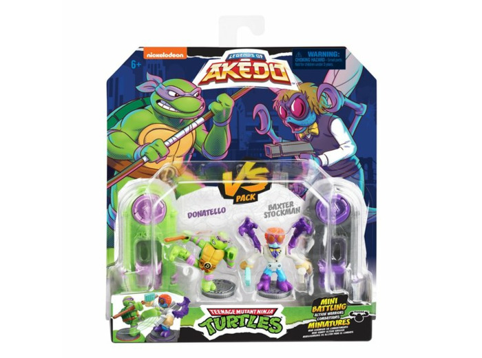 AKEDO TORTUES NINJA MINI BATTLE DUEL DONATELLO VS BAXTER STOCKMAN
