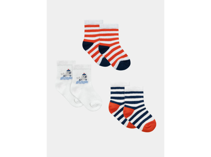 chaussettes lotx3 Ecru