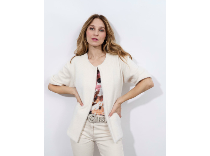 Gilet uni BEIGE Femme