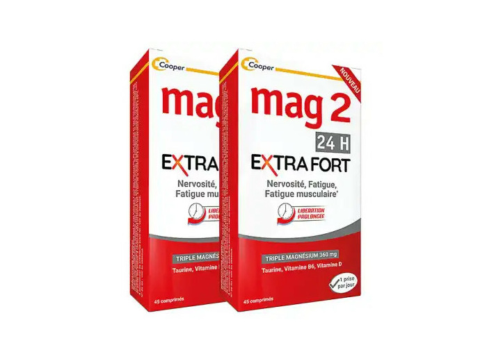 Mag 2 24h Extra Fort Comprimés 2 Boites De 45