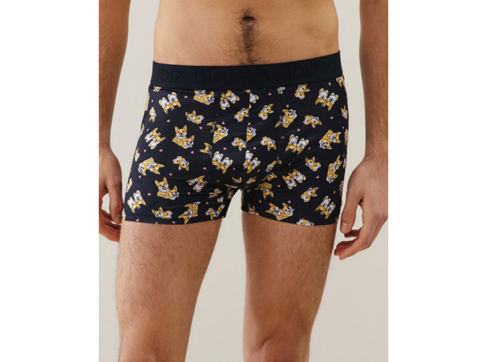 Boxer en microfibre à motifs