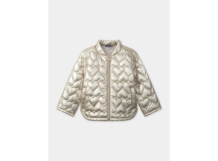 Doudoune doré matelassé coeur Fille