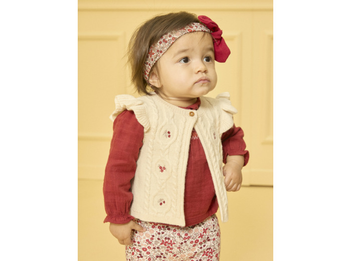 Gilet sans manches brodé