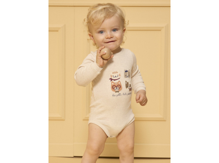 Body à manches longues patchs chats