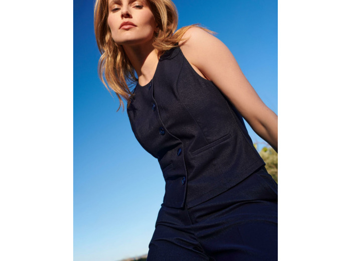 Gilet court uni MARINE Femme