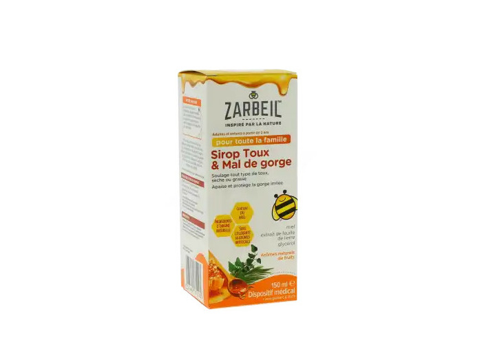 Zarbeil Sirop Toux Gorge Adulte Enfant Flacon De 150 Ml