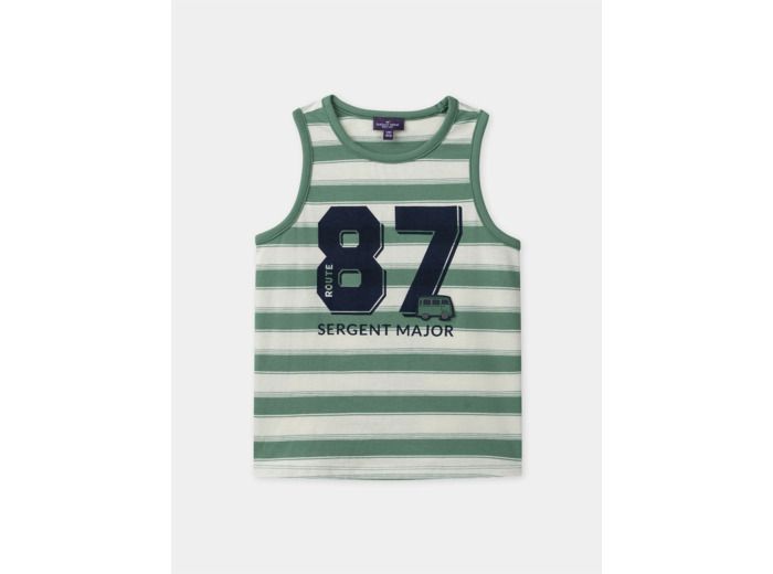 Débardeur à rayures vertes Garçon