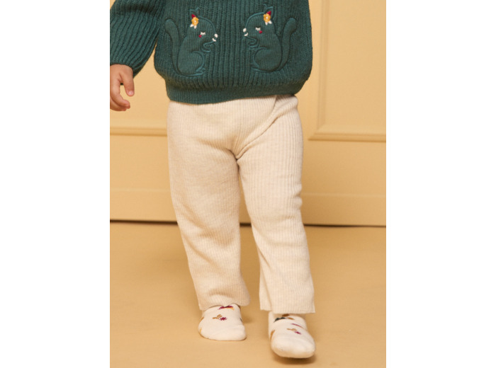 Legging flare côtelé