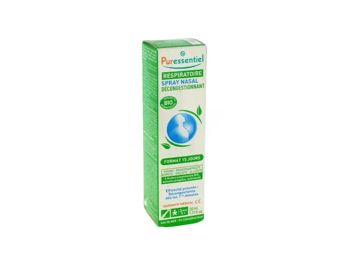Puressentiel Respiratoire Spray Nasal Décongestionnant Aux He Bio 15 Ml