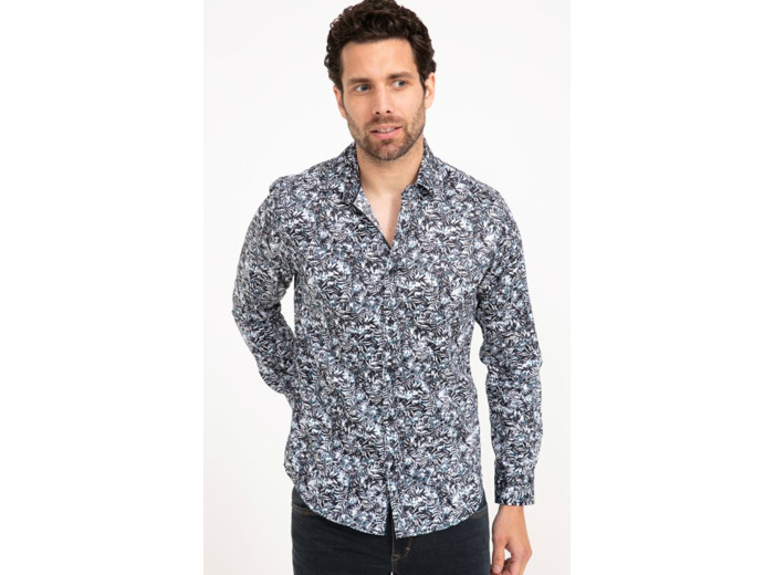 Chemise Manches Longues Petrole Dark